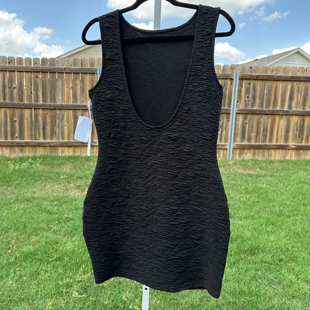 Good American Scrunchie Black Dress Large - Picture 2 of 4